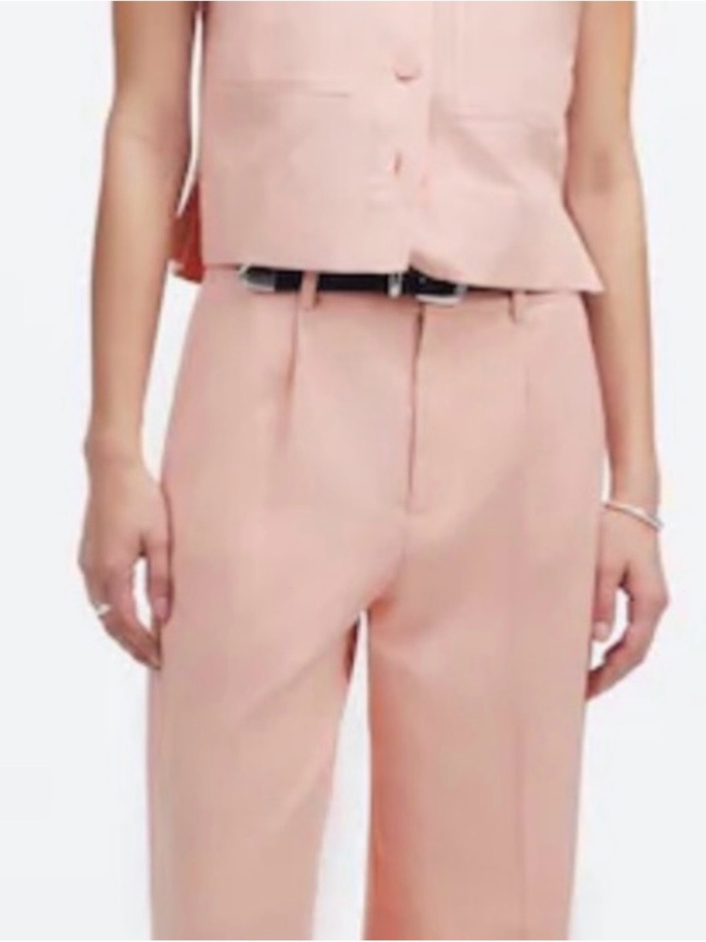Madewell Chic and Flattering wide leg blush pants
